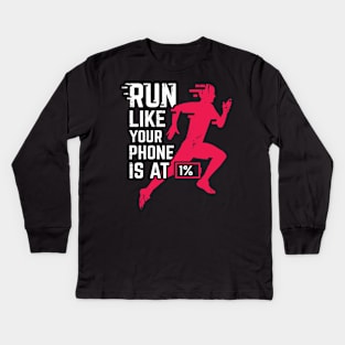 Running Marathon Marathoner Runner Gift Kids Long Sleeve T-Shirt